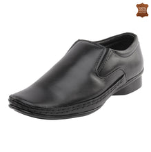 Vardhra Men 100% Genuine Leather - Formal Slip-on Dress Shoes - Black