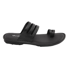 Vardhra Men 100% Genuine Leather - Thong Sandals / Slippers - Black