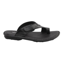Vardhra Men 100% Genuine Leather - Thong Sandals / Slippers - Black