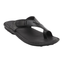 Vardhra Men 100% Genuine Leather - Thong Sandals / Slippers - Black