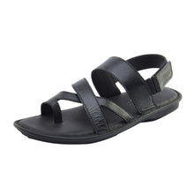 Vardhra Men 100% Genuine Leather - Thong Sandals / Slippers - Black