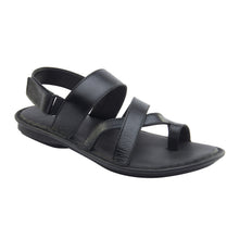 Vardhra Men 100% Genuine Leather - Thong Sandals / Slippers - Black